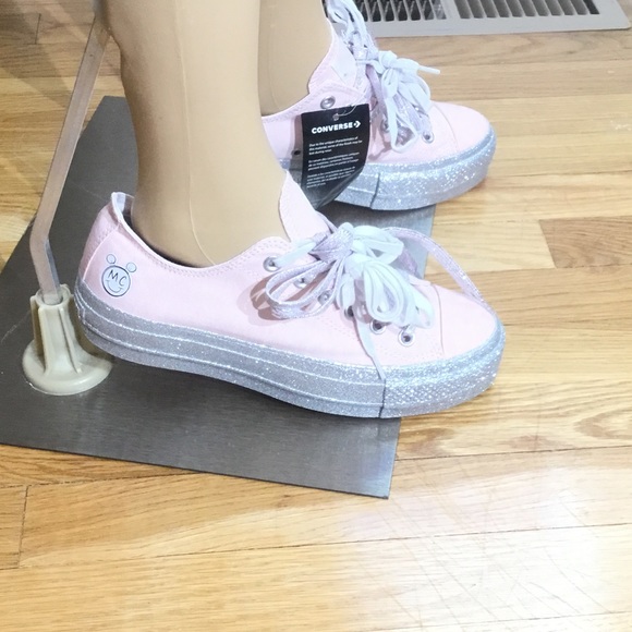 pink and silver converse